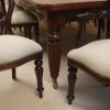 ANTIQUE - LARGE VICTORIAN DINING TABLE AND 8 VINTAGE CHAIRS - SUITE