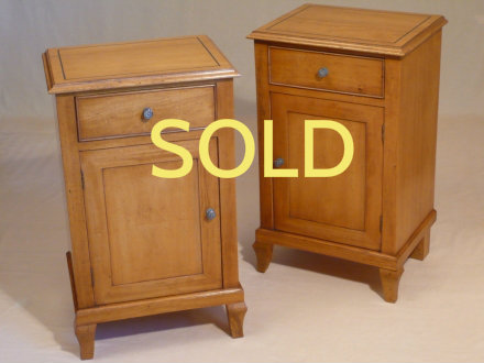 SOLD --- ANTIQUE - PAIR OF CONTINENTAL BEDSIDE CABINETS --- SOLD