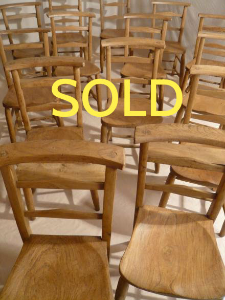 SOLD --- ANTIQUE - LATE VICTORIAN CHAPEL CHAIRS --- SOLD