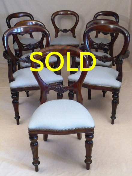SOLD ---VINTAGE - MAHOGANY SET OF 8 CHAIRS--- SOLD