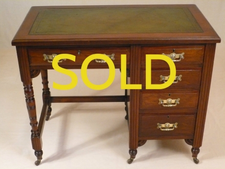 SOLD --- ANTIQUE - EDWARDIAN WALNUT WRITING TABLE --- SOLD