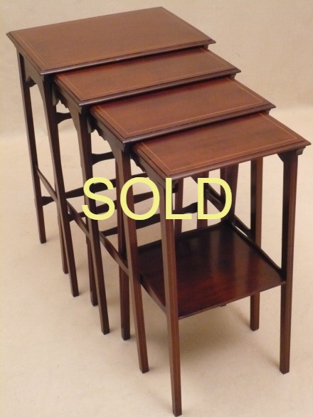 SOLD --- ANTIQUE - NEST OF 4 TABLES --- SOLD