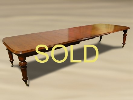 SOLD --- ANTIQUE MASSIVE VICTORIAN 13½ FEET DINING TABLE --- SOLD