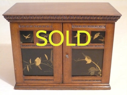 SOLD --- ANTIQUE - COLLECTORS COIN CABINET --- SOLD
