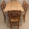 VINTAGE - FRENCH PROVINCIAL STYLE TABLE AND A SET OF 6 CHAIRS - SUITE