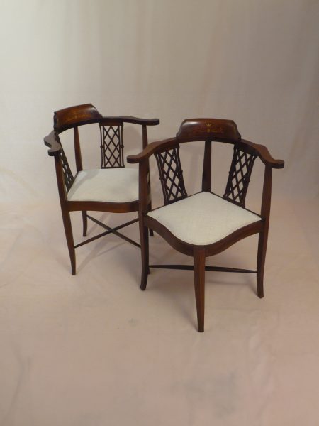 Pair of Edwardian Corner Chairs